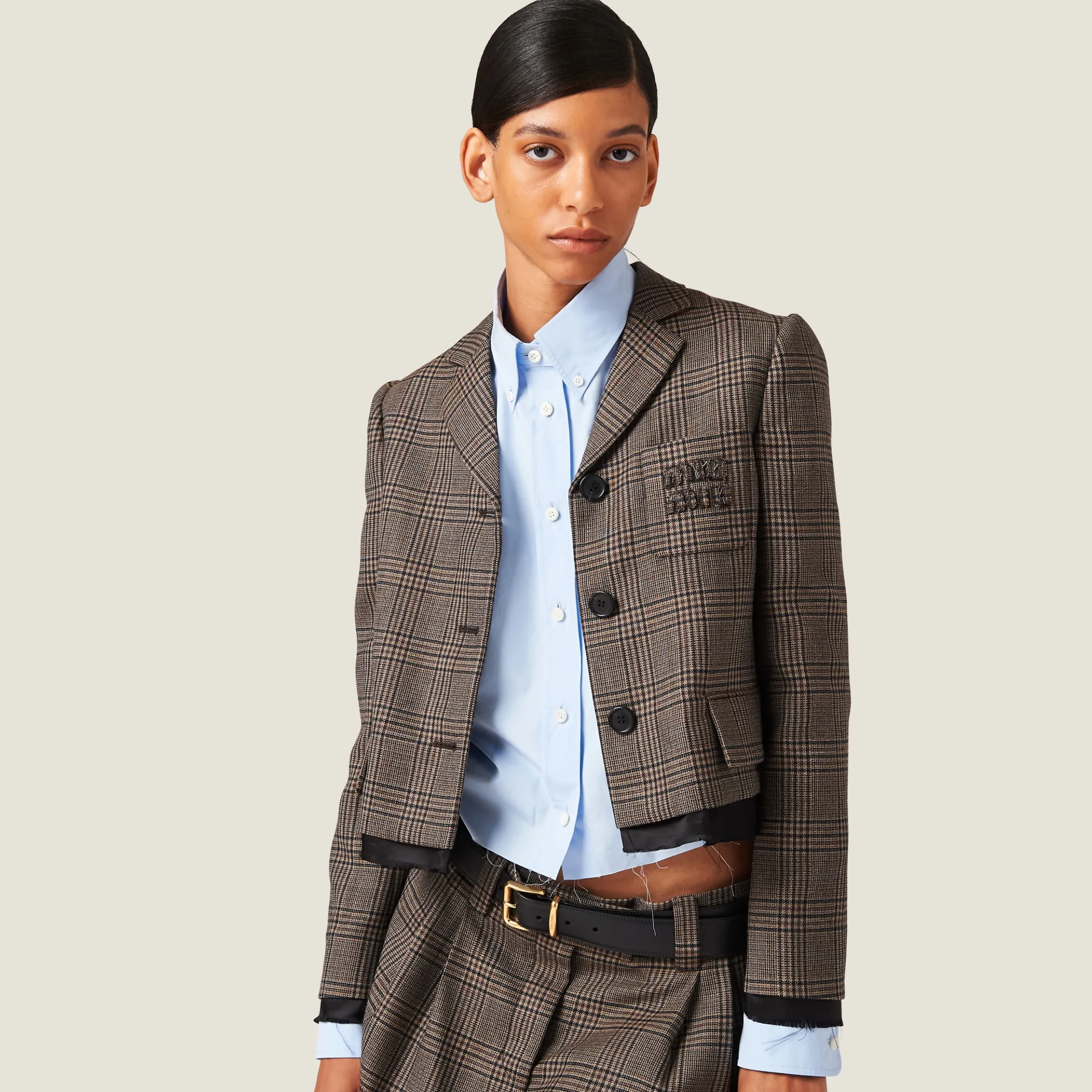 Light Blue Poplin Shirt | Miu Miu