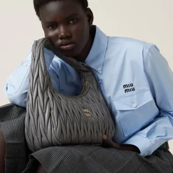 Light Blue Poplin Shirt | Miu Miu