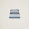 Light Blue Silk And Cotton Miniskirt | Miu Miu
