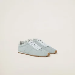 Light Blue Suede Sneakers | Miu Miu