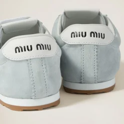 Light Blue Suede Sneakers | Miu Miu