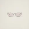 Light Gold Lenses Miu Miu Logo Sunglasses | Miu Miu
