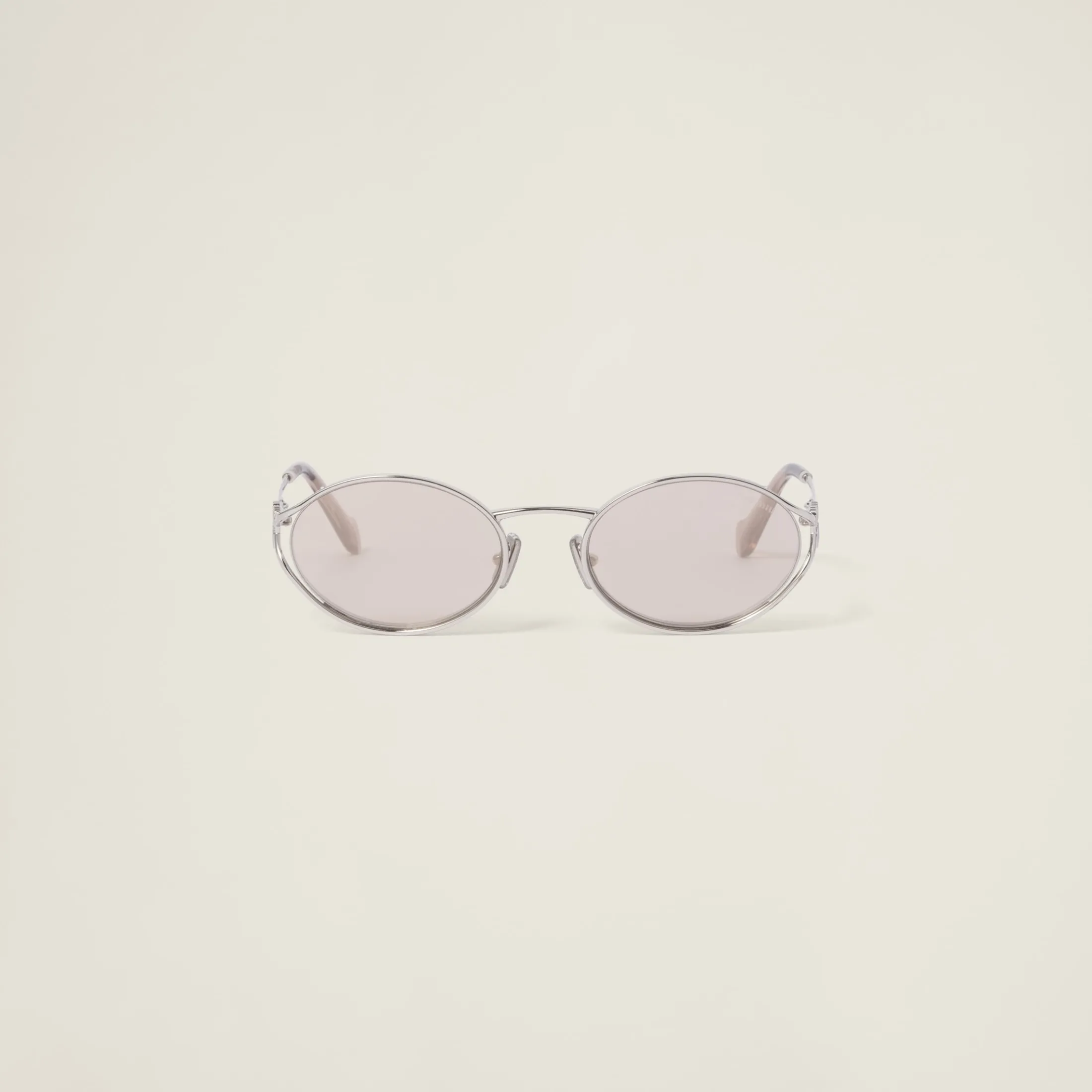 Light Gold Lenses Miu Miu Logo Sunglasses | Miu Miu