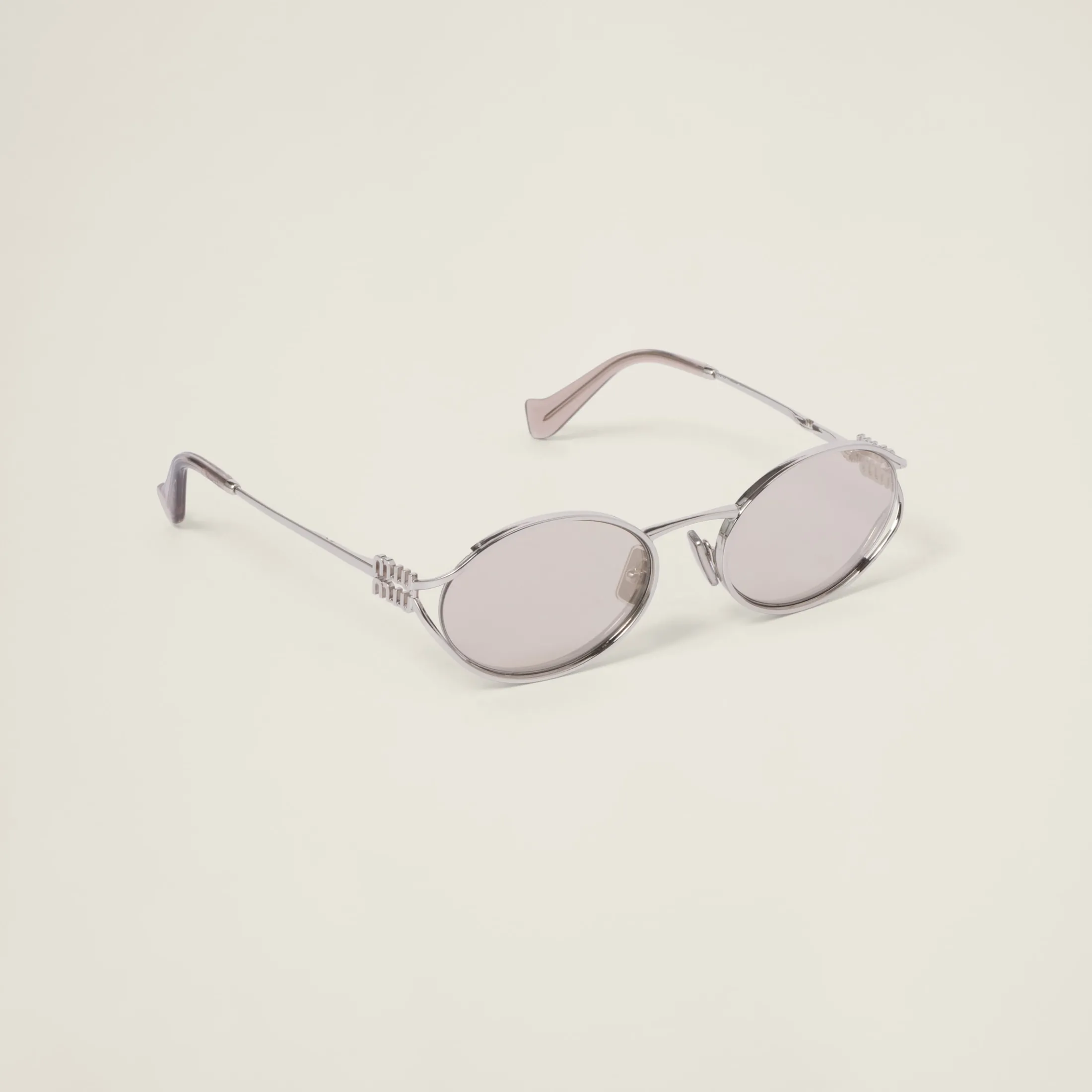 Light Gold Lenses Miu Miu Logo Sunglasses | Miu Miu