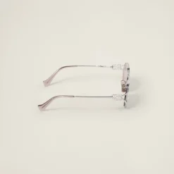 Light Gold Lenses Miu Miu Logo Sunglasses | Miu Miu