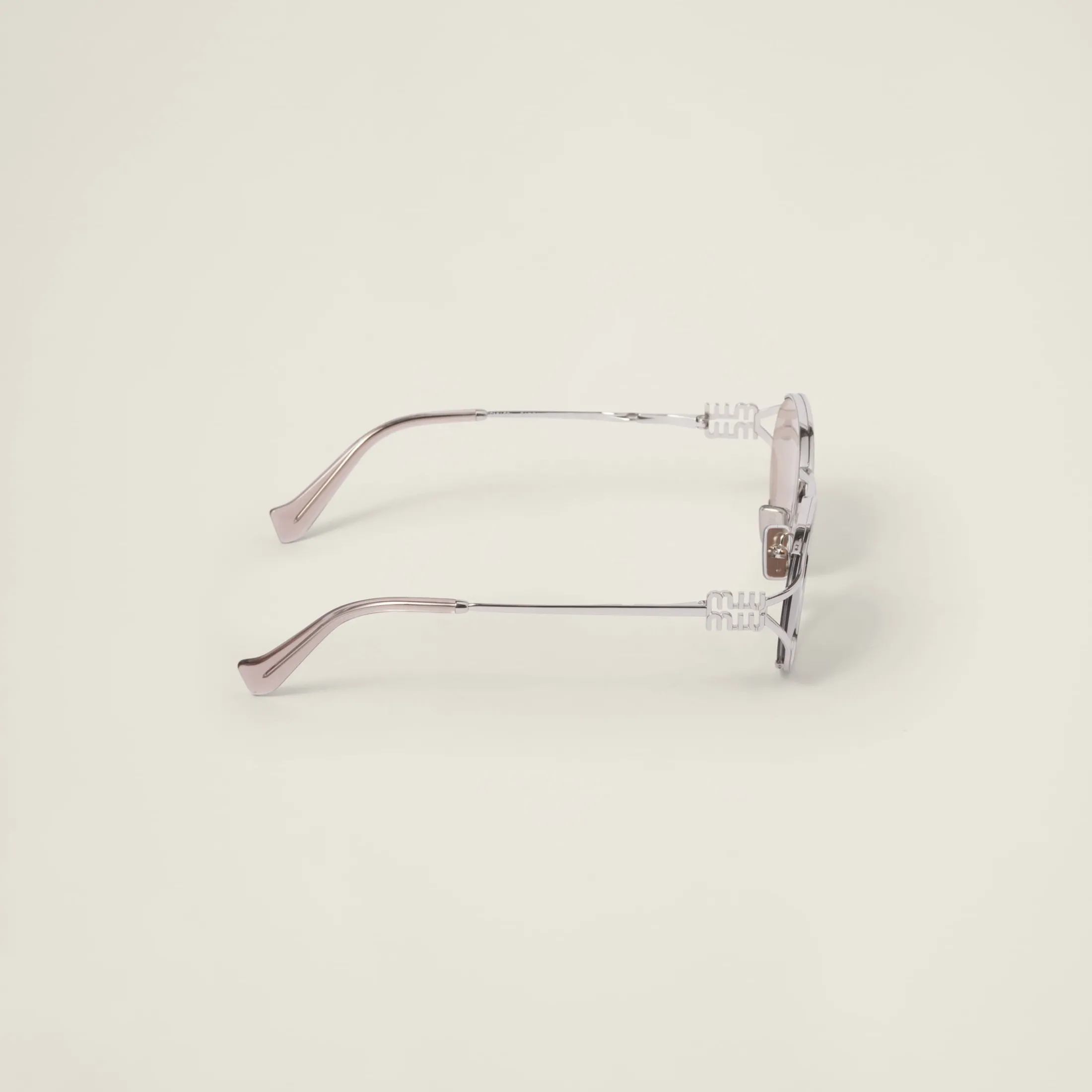 Light Gold Lenses Miu Miu Logo Sunglasses | Miu Miu