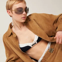 Light Gray Lenses Runway Sunglasses | Miu Miu