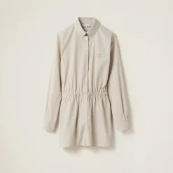 Limestone Poplin Jumpsuit | Miu Miu
