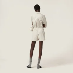 Limestone Poplin Jumpsuit | Miu Miu