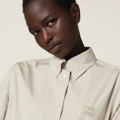 Limestone Poplin Jumpsuit | Miu Miu