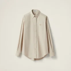 Limestone Poplin Shirt | Miu Miu