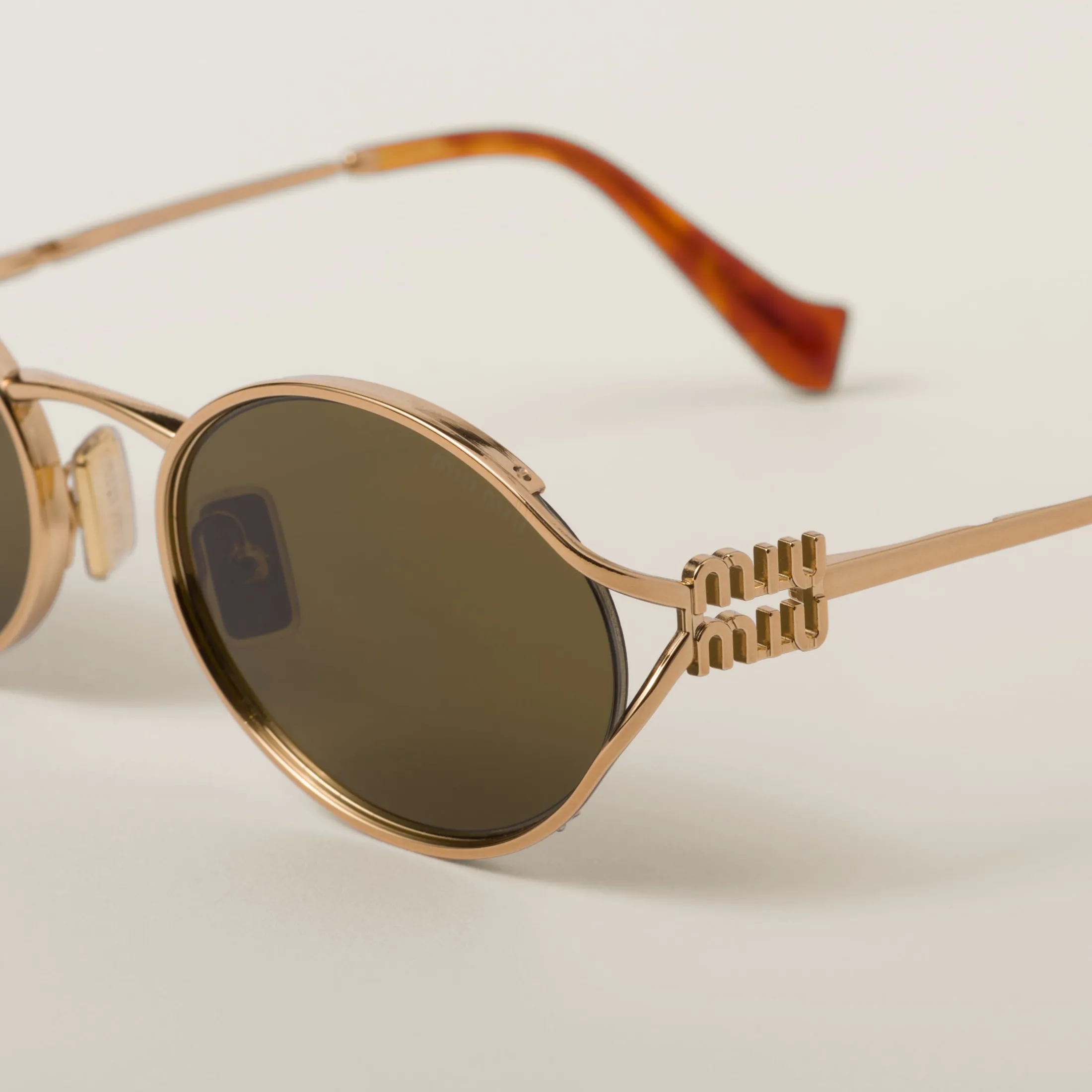 Loden Lenses Miu Miu Logo Sunglasses | Miu Miu