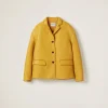 Maize Yellow Nappa Leather Jacket | Miu Miu