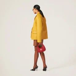 Maize Yellow Nappa Leather Jacket | Miu Miu