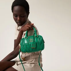 Mango Arcadie Matelassé Nappa Leather Bag | Miu Miu