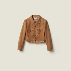 Maple Brown Suede Jacket | Miu Miu