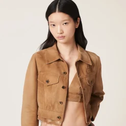 Maple Brown Suede Jacket | Miu Miu