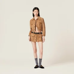 Maple Brown Suede Jacket | Miu Miu