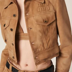 Maple Brown Suede Jacket | Miu Miu