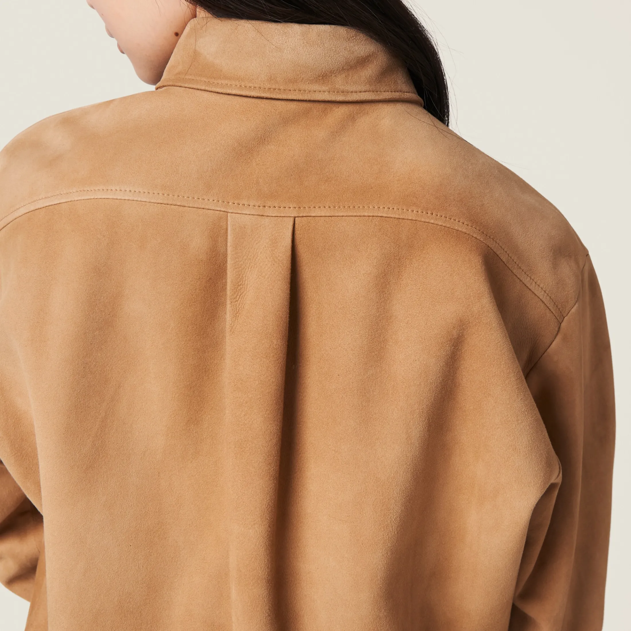 Maple Brown Suede Shirt | Miu Miu