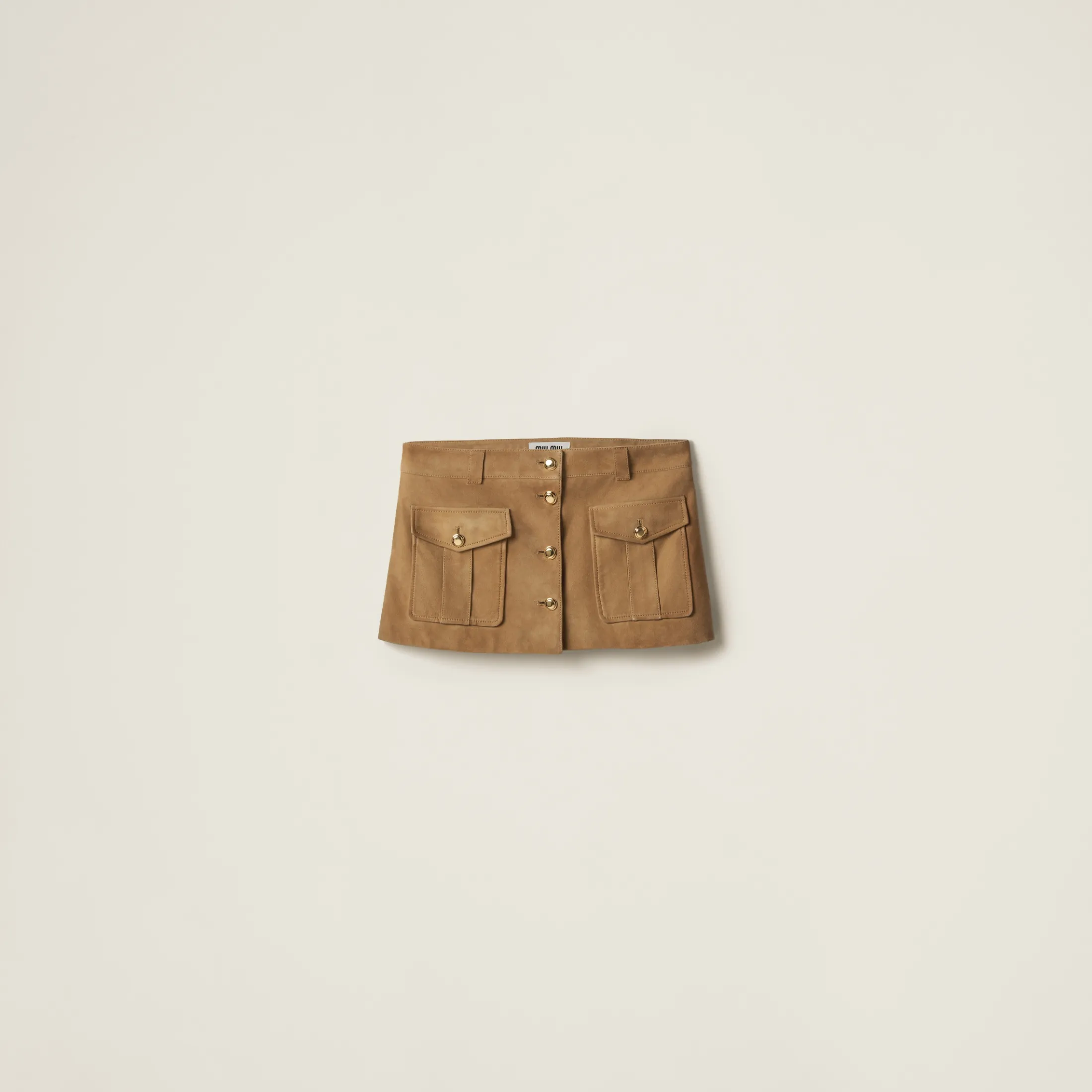 Maple Brown Suede Skirt | Miu Miu