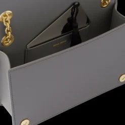 Marble Gray Matelassé Nappa Leather Mini-bag | Miu Miu