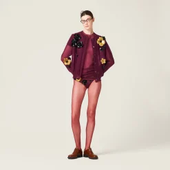 Mauve Nylon Cardigan | Miu Miu