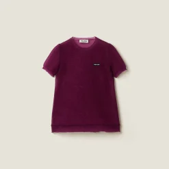 Mauve Nylon Sweater | Miu Miu