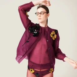 Mauve Nylon Sweater | Miu Miu