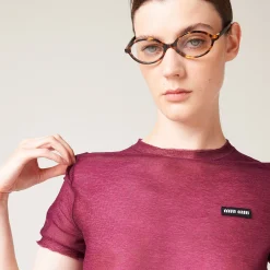Mauve Nylon Sweater | Miu Miu