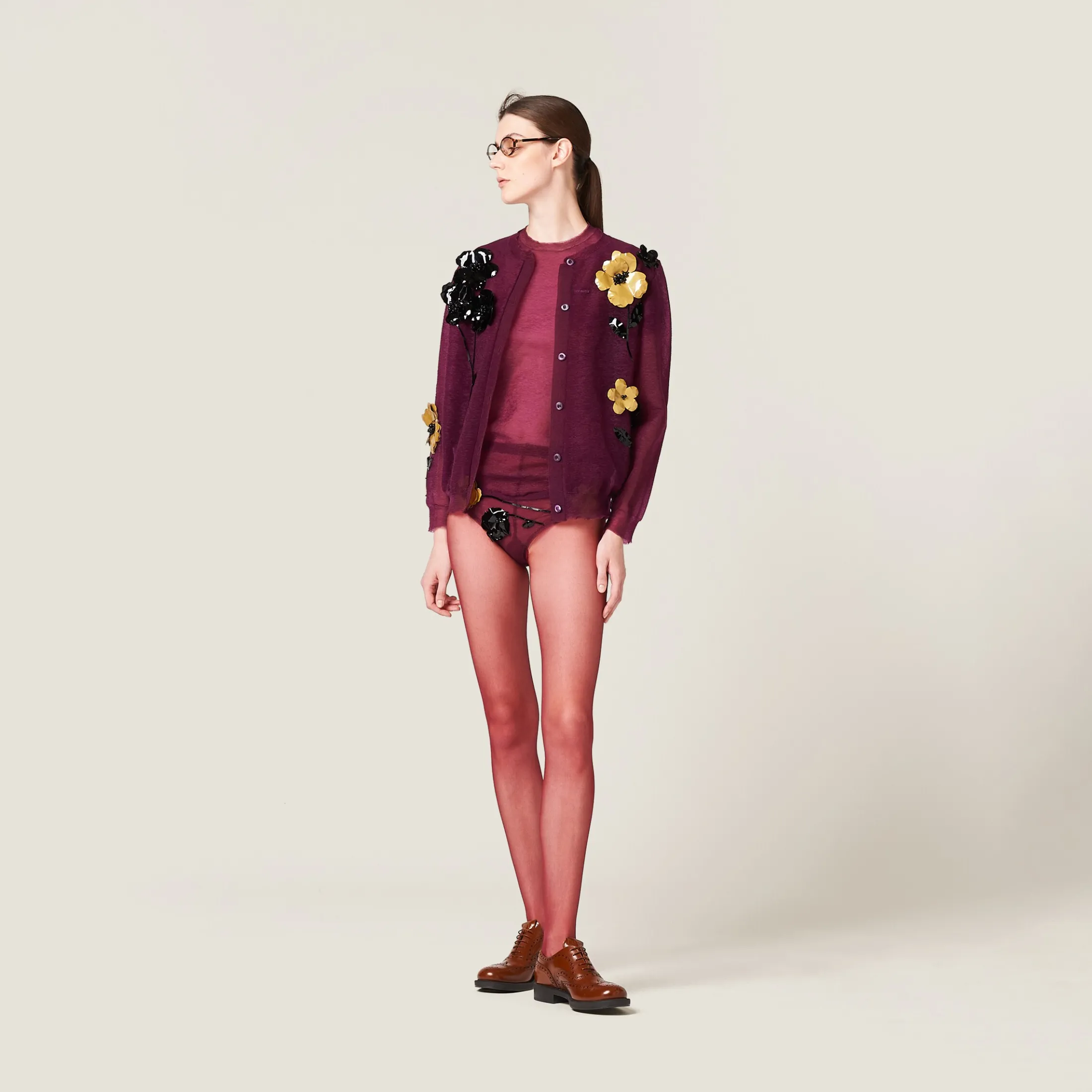 Mauve Nylon Sweater | Miu Miu