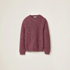 Mauve Wool And Cashmere Sweater | Miu Miu