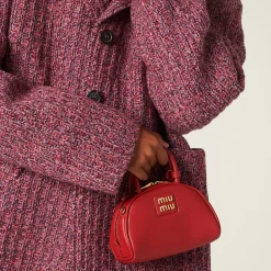 Mauve Wool And Cotton Coat | Miu Miu