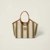 Military/soy Green Ivy Canneté Fabric Bag | Miu Miu