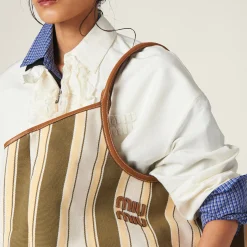 Military/soy Green Ivy Canneté Fabric Bag | Miu Miu