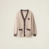 Natural Cashmere Knit Cardigan | Miu Miu