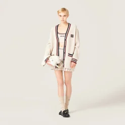 Natural Cashmere Knit Cardigan | Miu Miu