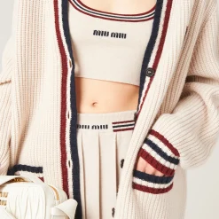 Natural Cashmere Knit Cardigan | Miu Miu