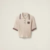 Natural Cashmere Knit Polo Shirt | Miu Miu