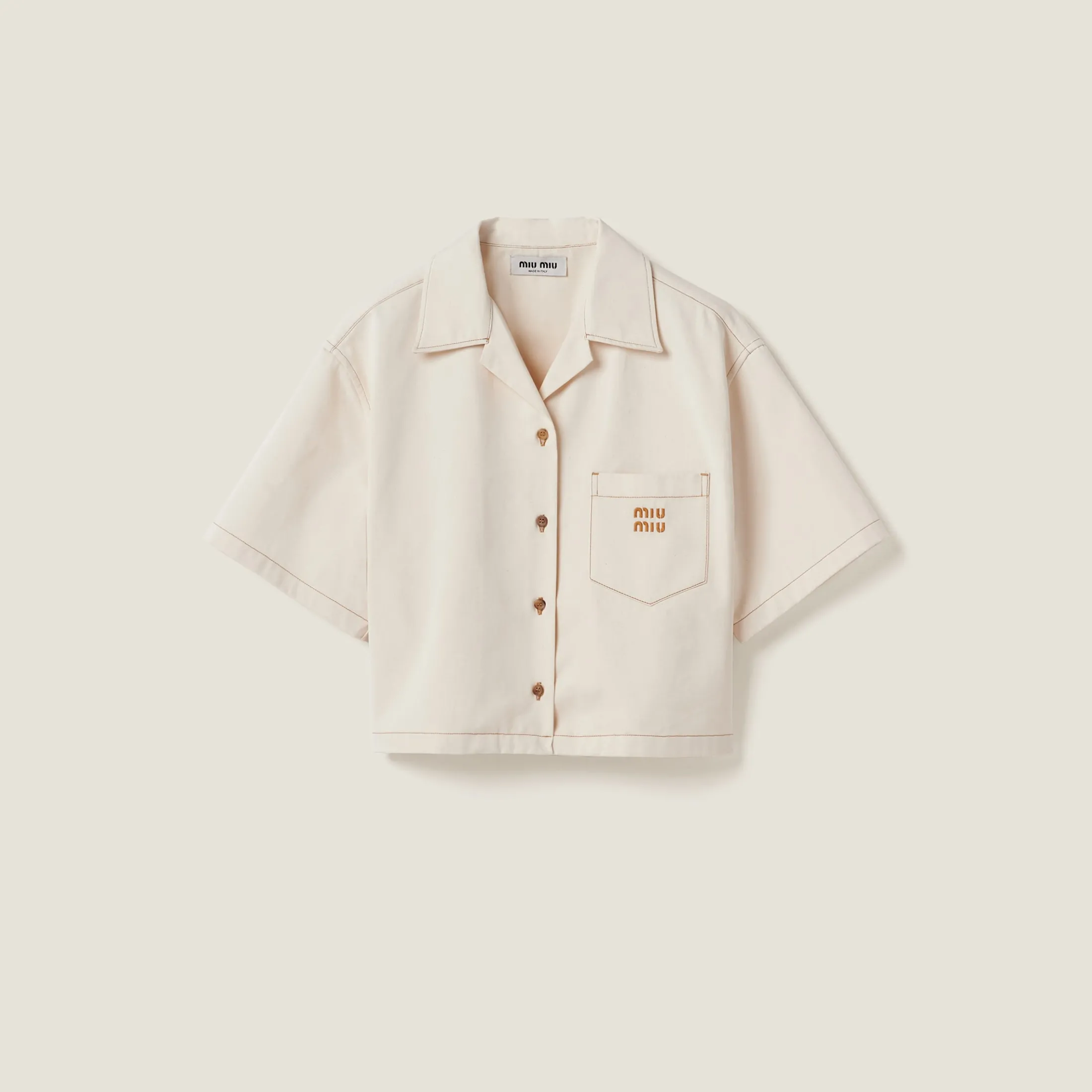 Natural Denim Shirt | Miu Miu
