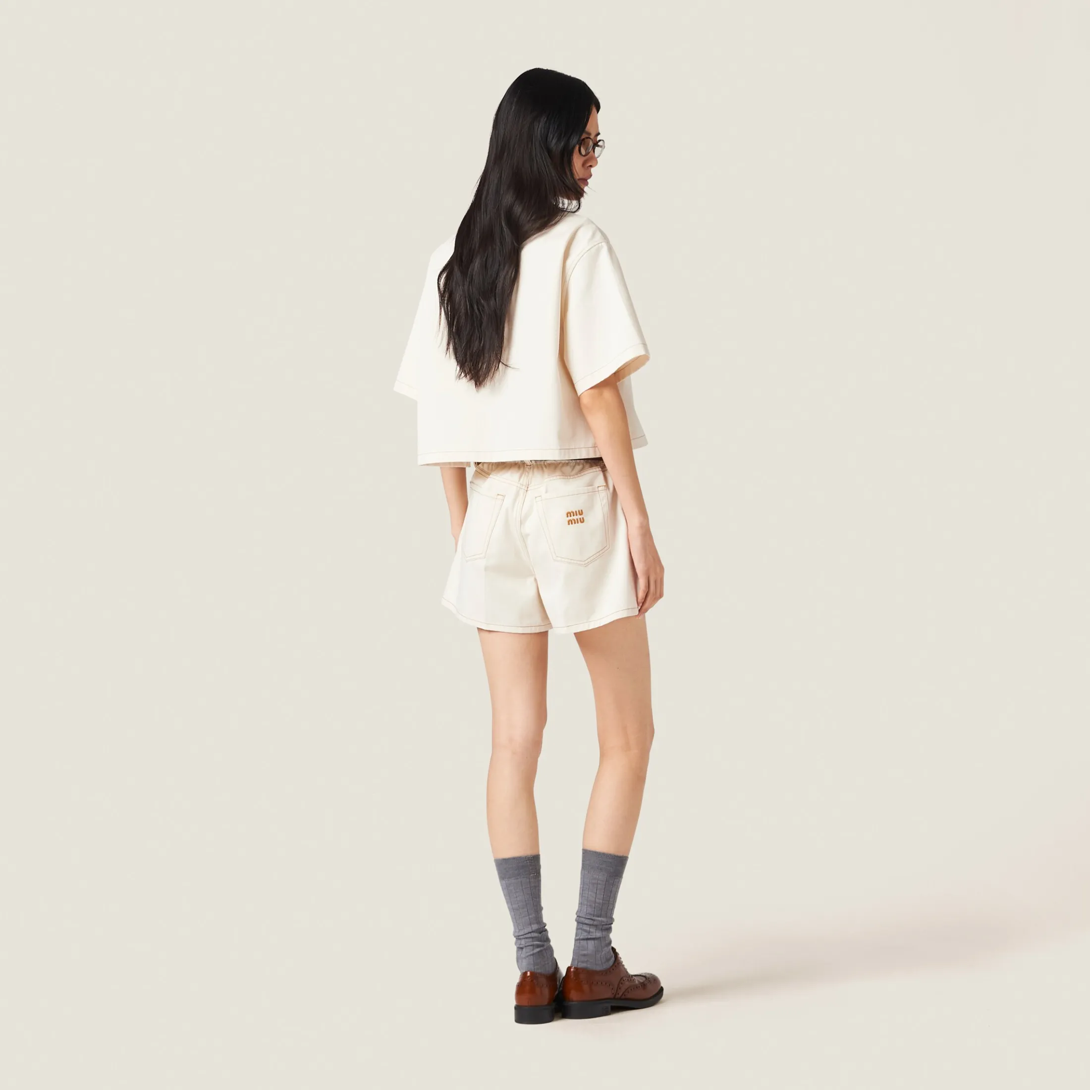 Natural Denim Shirt | Miu Miu