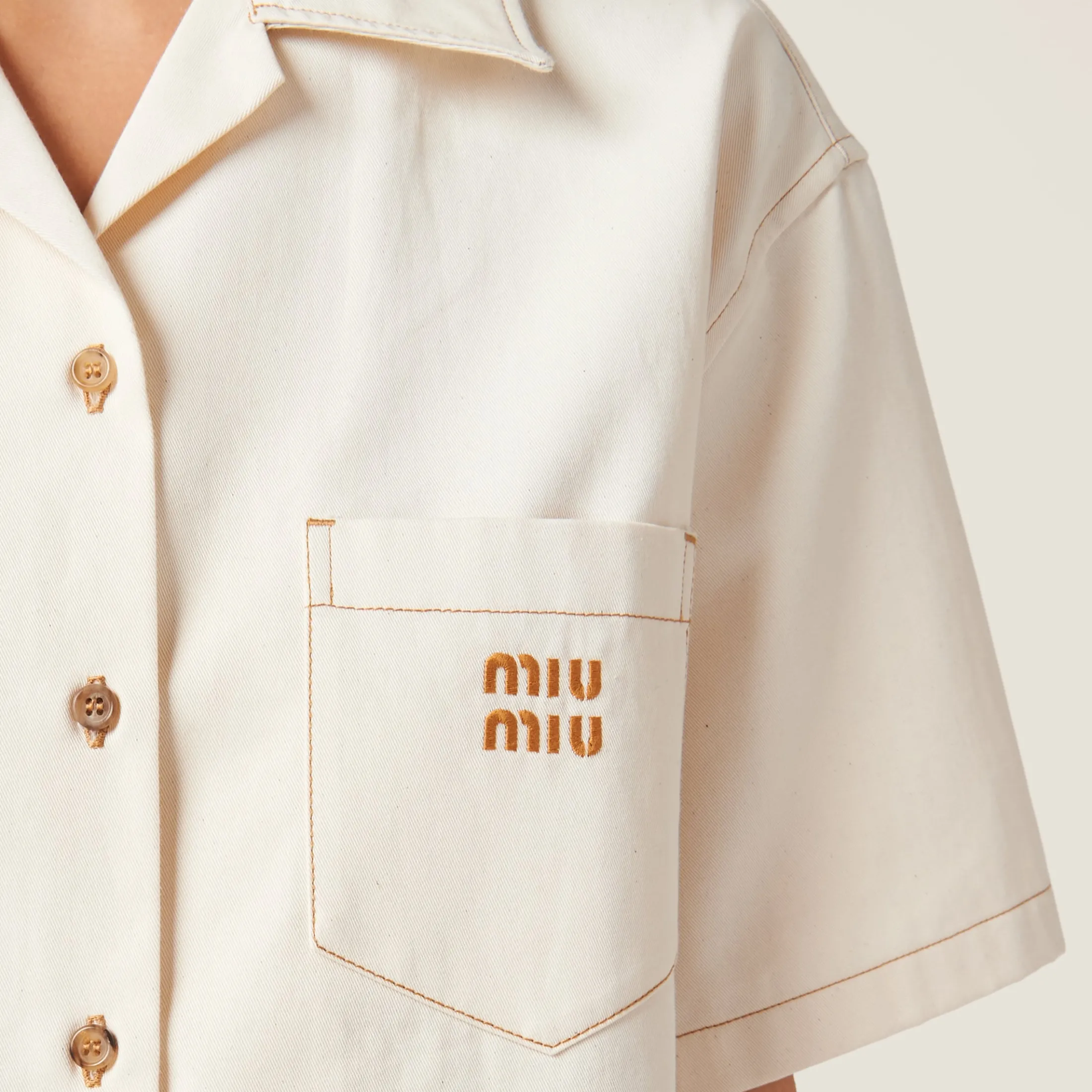 Natural Denim Shirt | Miu Miu