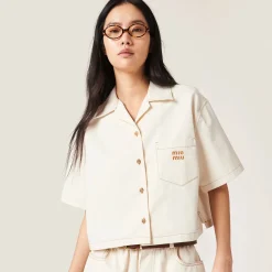 Natural Denim Shirt | Miu Miu