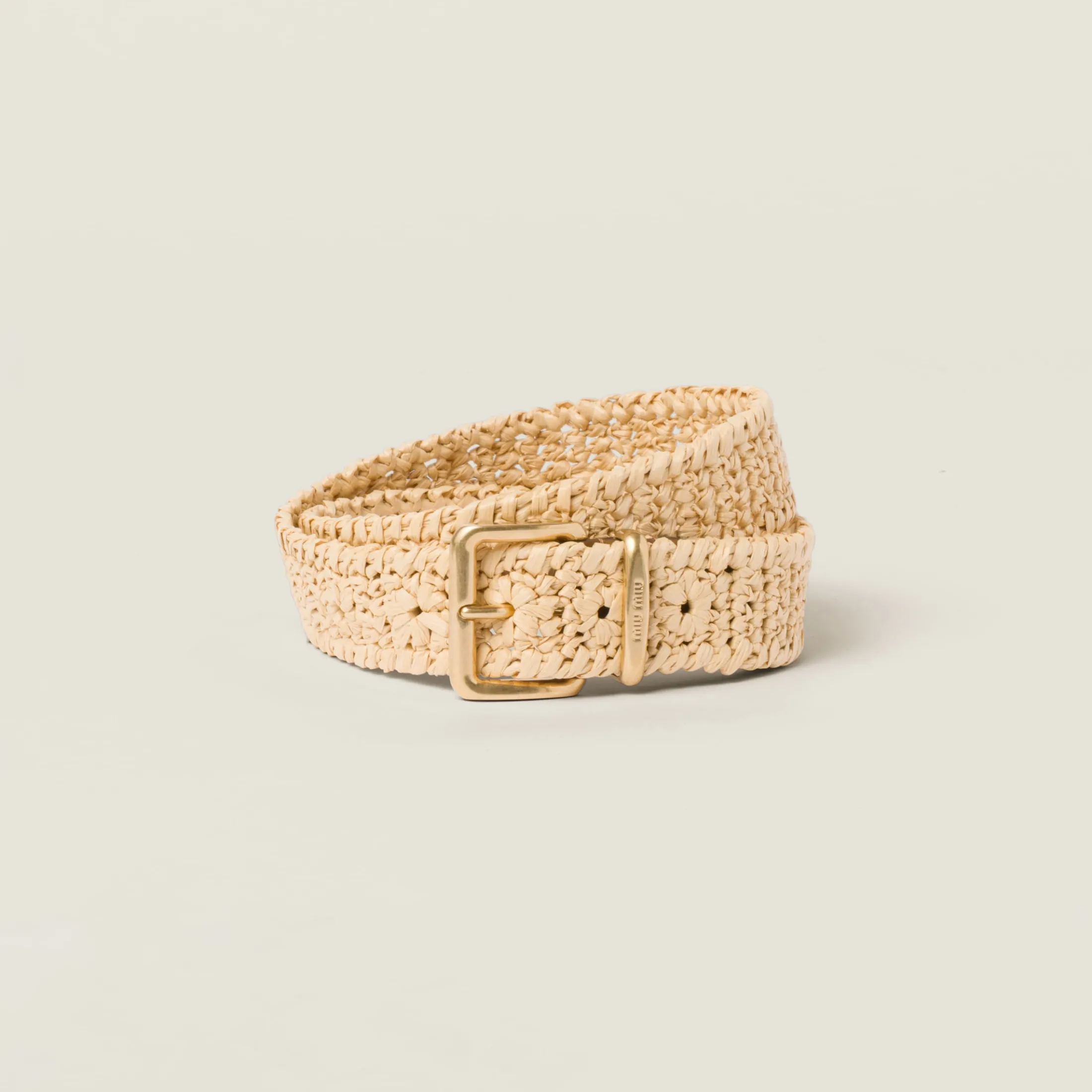 Natural Woven Fabric Belt | Miu Miu