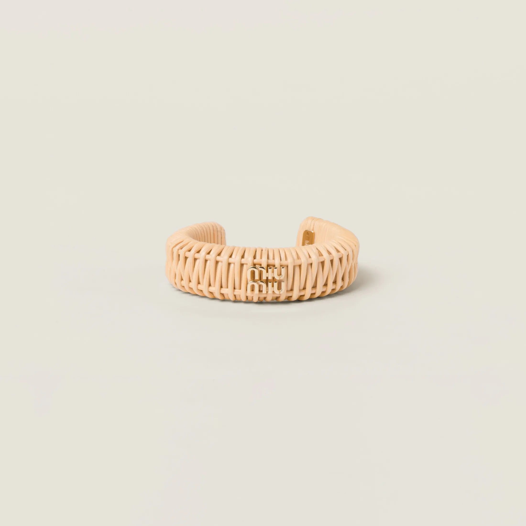 Natural Woven Fabric Bracelet | Miu Miu