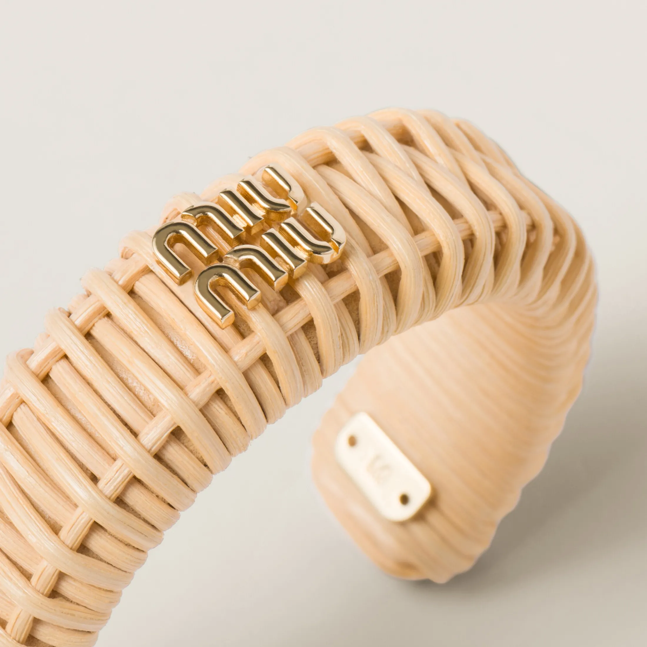Natural Woven Fabric Bracelet | Miu Miu
