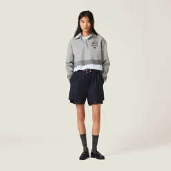 Navy Batavia Bermudas | Miu Miu
