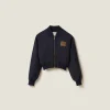 Navy Batavia Bomber Jacket | Miu Miu