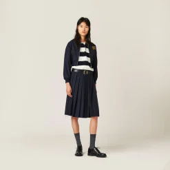Navy Batavia Bomber Jacket | Miu Miu