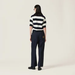 Navy Batavia Pants | Miu Miu